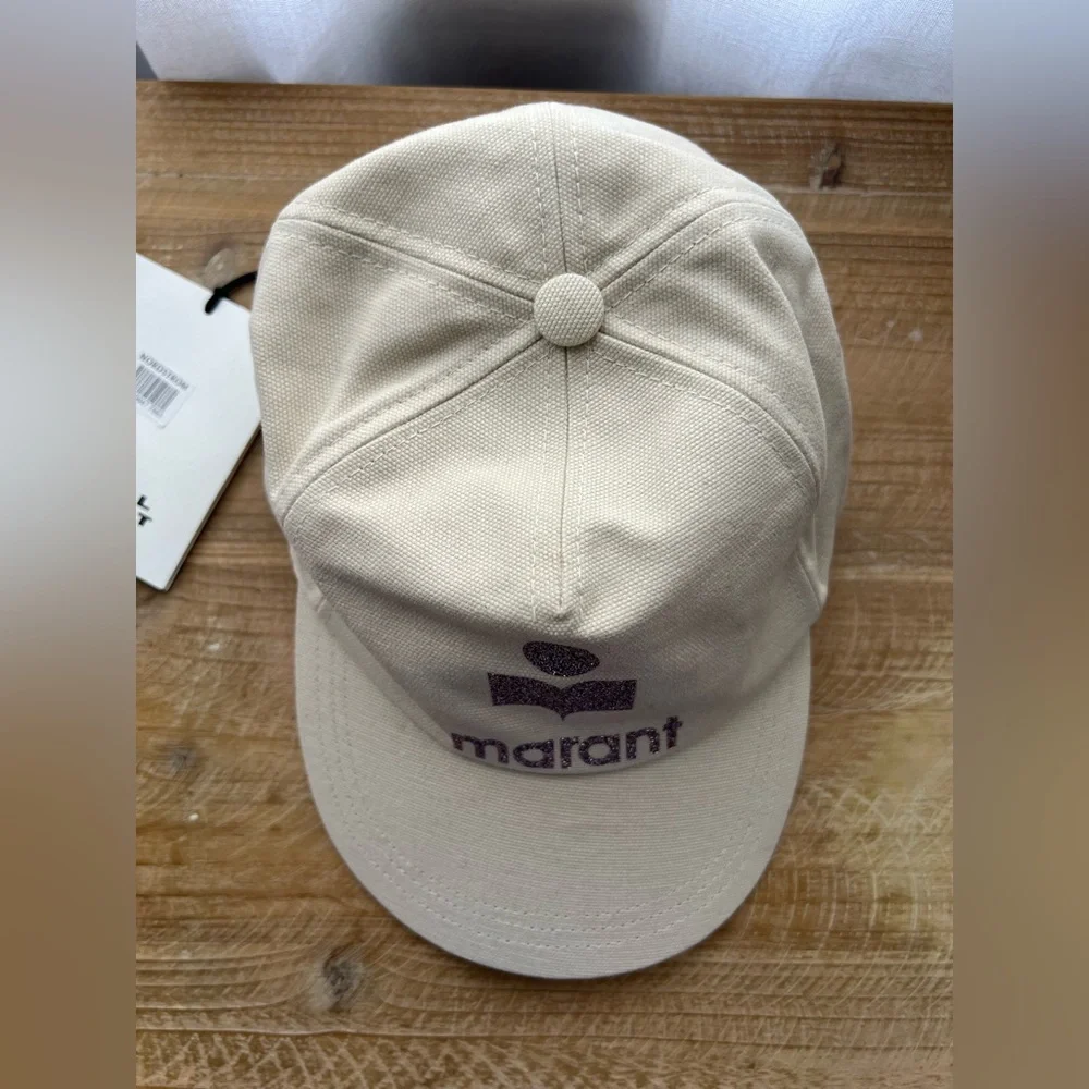Isabel Marant The Tyron baseball cap in beige with glitter multicolor New